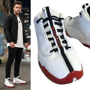 Nike Air Jordan Jumpman Pro Quick White Red Black 932687-101 Sneakers Mens 10.5